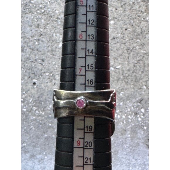 Mars Valentine Ring Sterling Silver Porcelain Shard Statement Ring - Picture 9 of 9